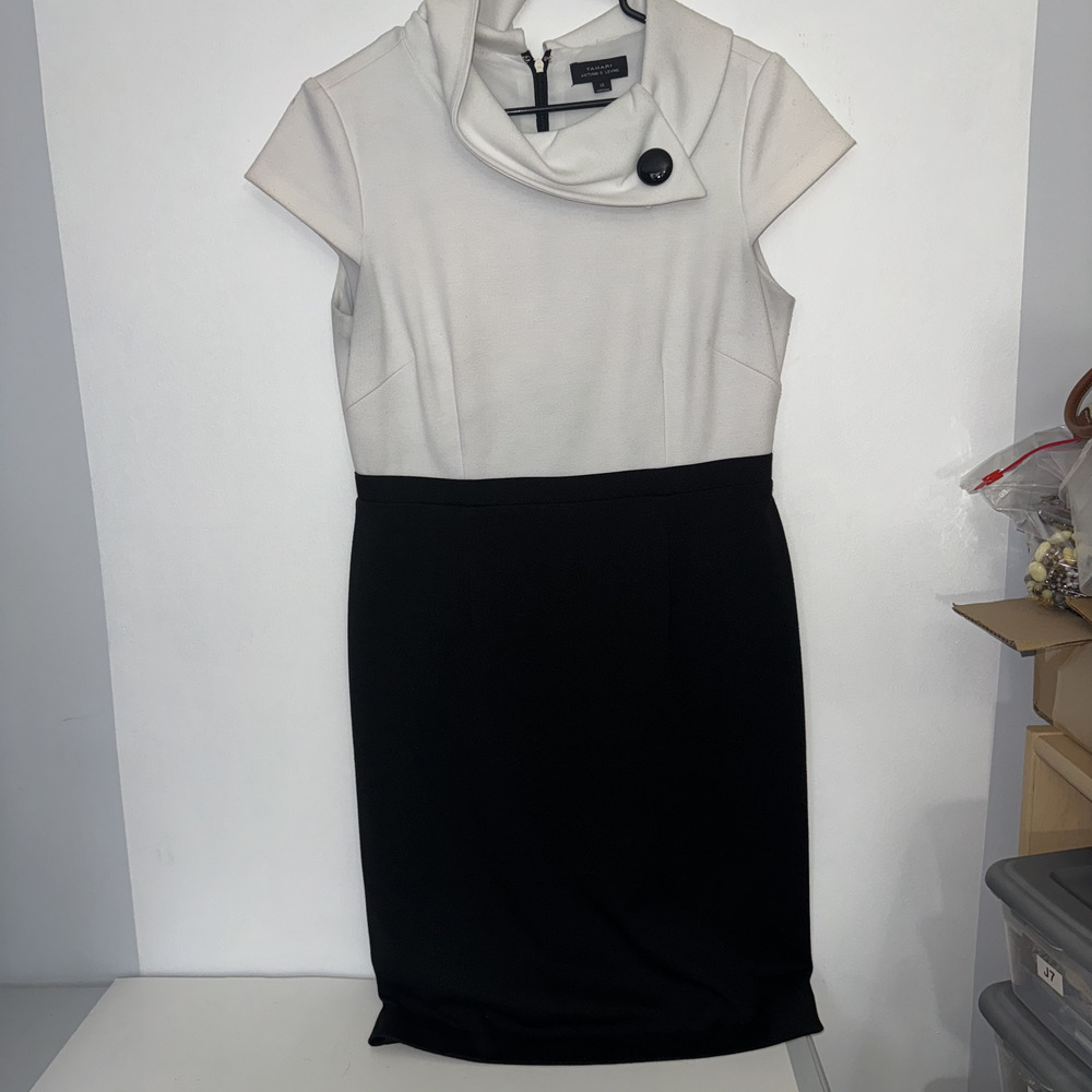 White & Black Tahari Dress Size 10